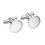 Thumbnail: Sterling Silver Plain Round Cufflinks