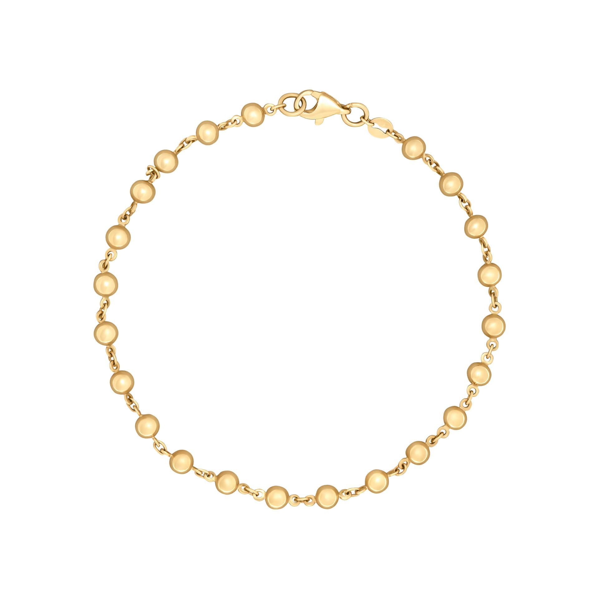 9ct Yellow Gold Ball Chain Bracelet
