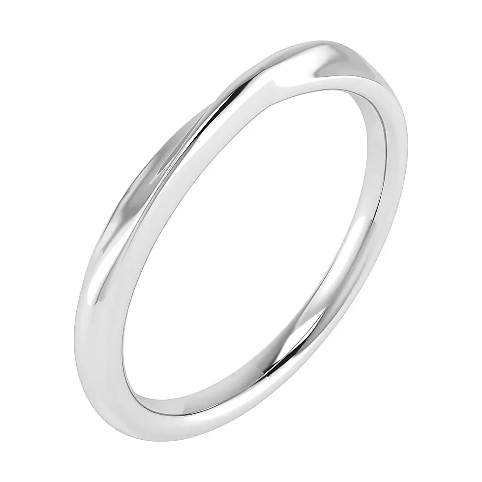 Thumbnail: Plain Twist-Shaped Women's Band Ring