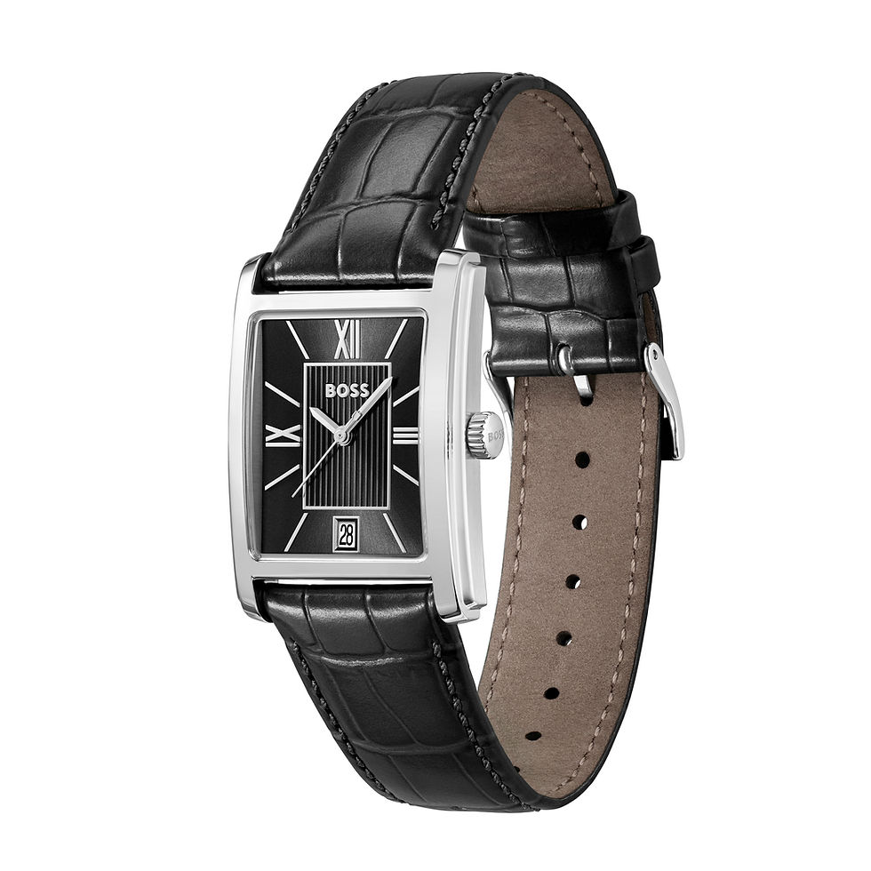 Thumbnail: BOSS PRINCIPLE DRESS SS Black Black Leather