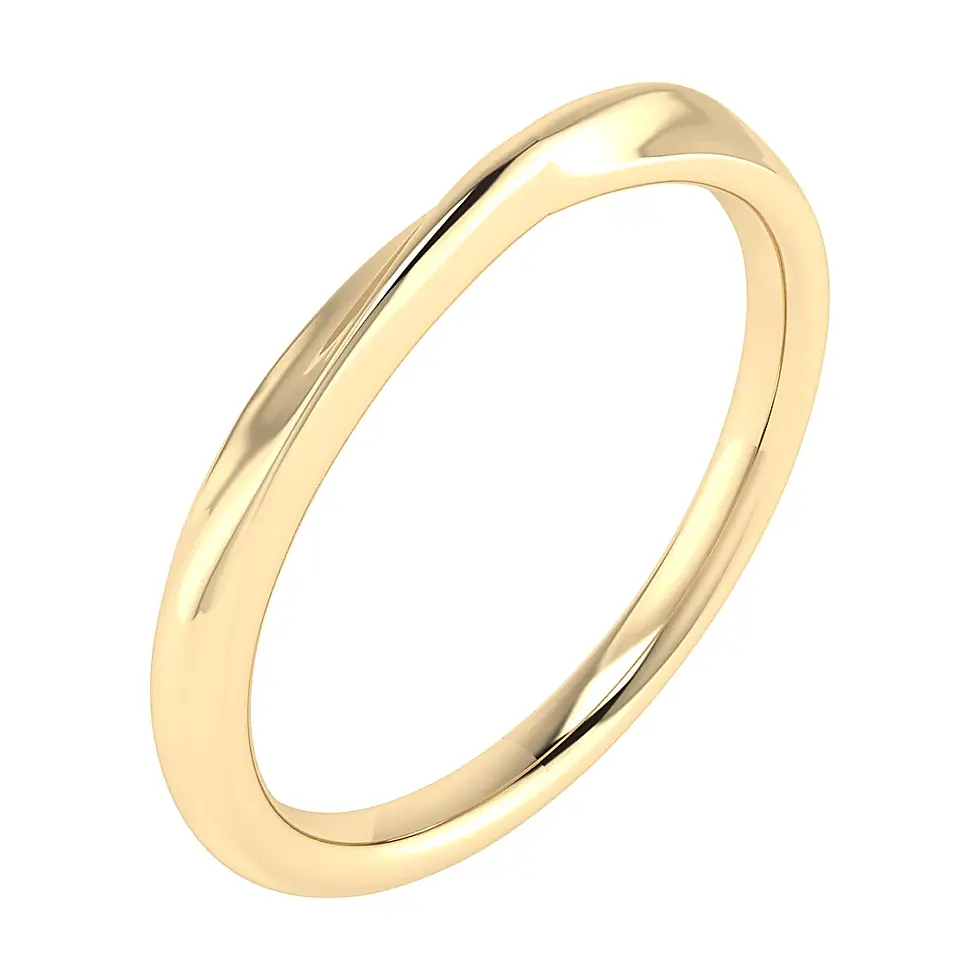 Thumbnail: Plain Twist-Shaped Women's Band Ring