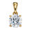 Thumbnail: 9ct Yellow Gold April Cubic Zirconia Birthstone Pendant