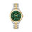 Thumbnail: BOSS Ladies Alley Lux Two Tone Crystal Green Dial Quartz Watch