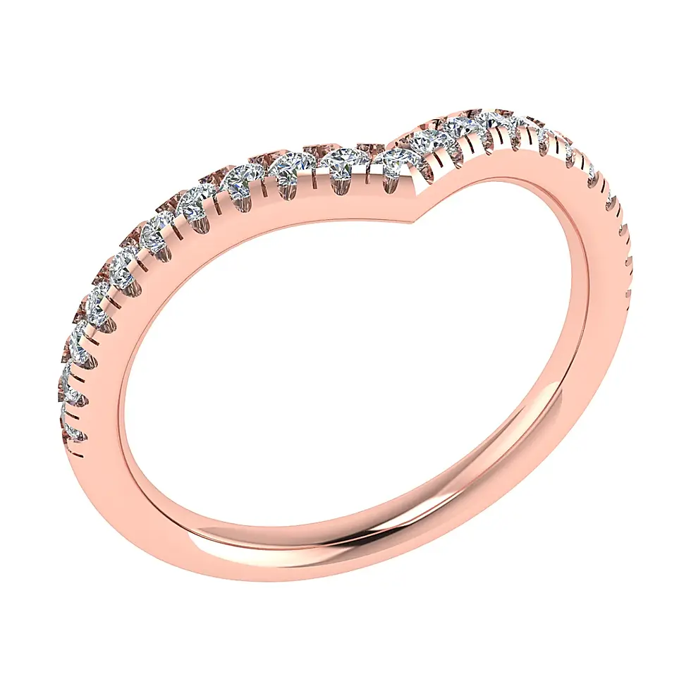 Thumbnail: Shaped Wishbone Diamond Band