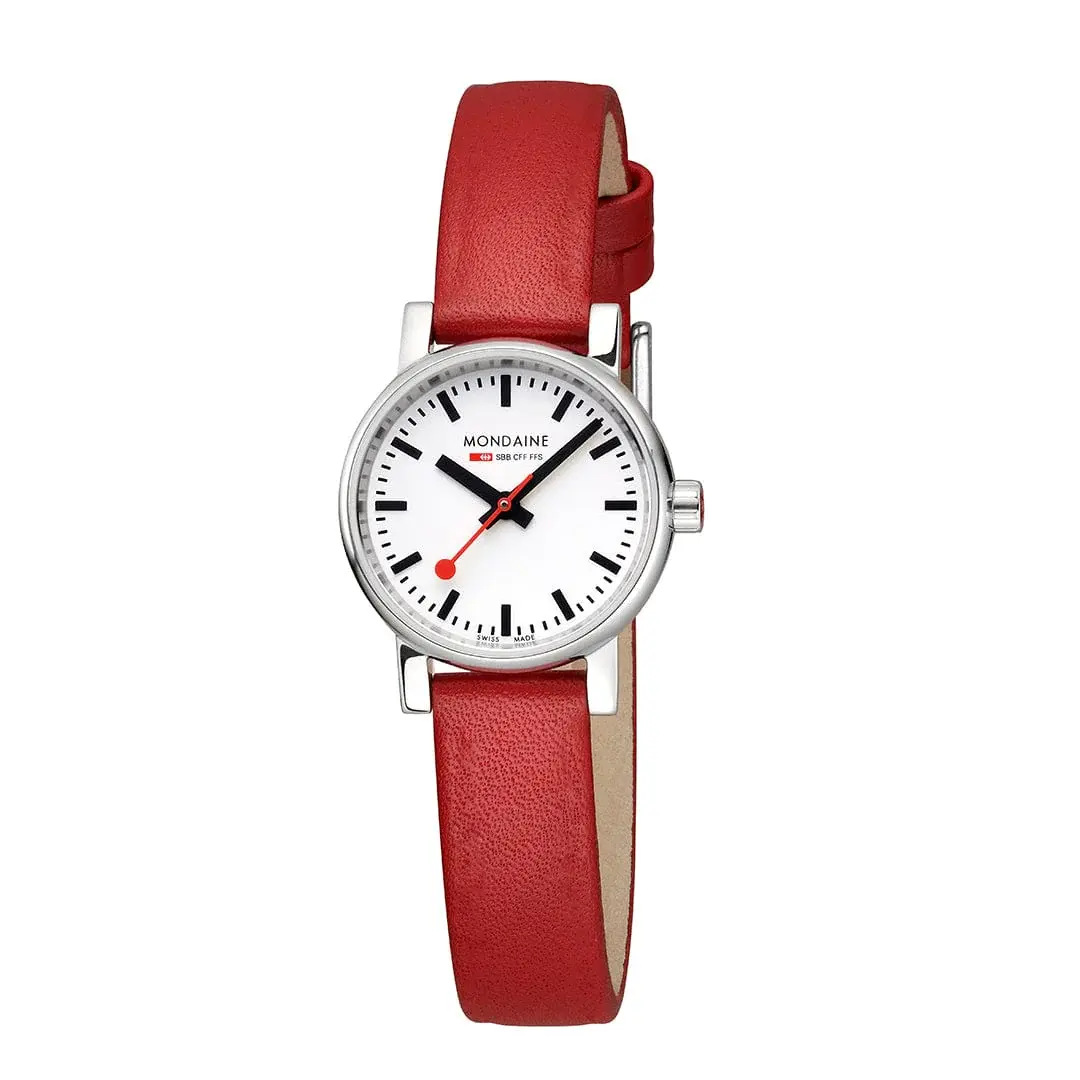 Mondaine evo2 White Red 26mm