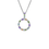 Thumbnail: Amore Sterling Silver Circle of Colour Necklace