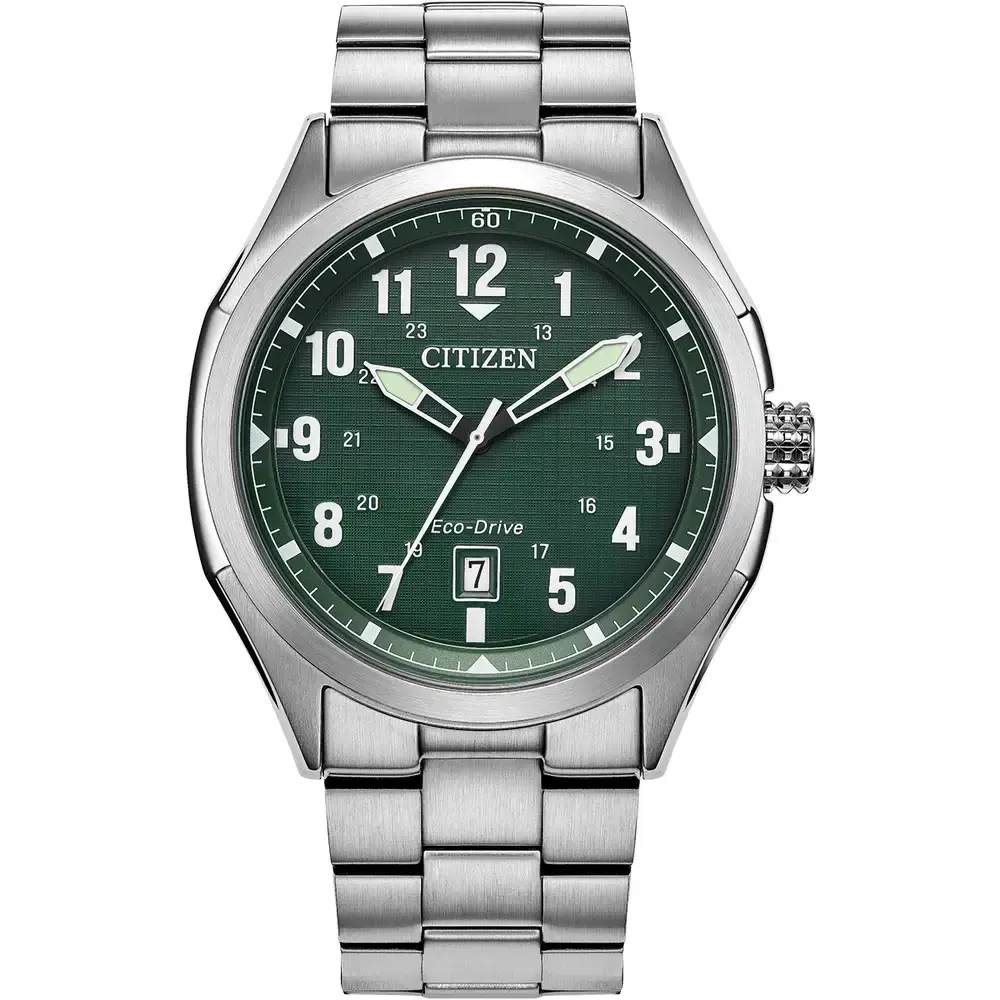 Citizen Eco Drive Terra Force SS Green 41mm