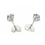 Thumbnail: Amore Cubic Zirconia Sterling Silver Stud Earrings