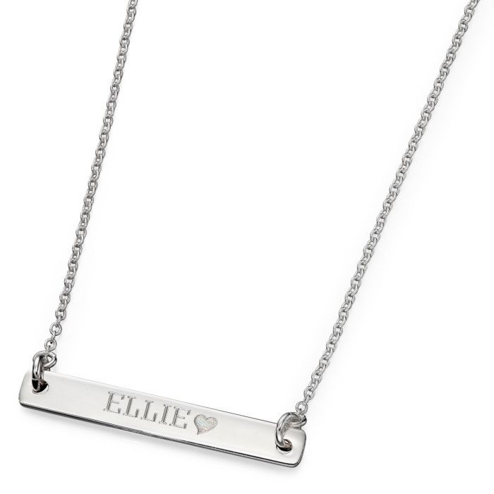 Thumbnail: Silver Engravable Bar Necklace