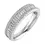 Thumbnail: Fancy Round Brilliant Cut And Baguette Diamonds Multirow Ring