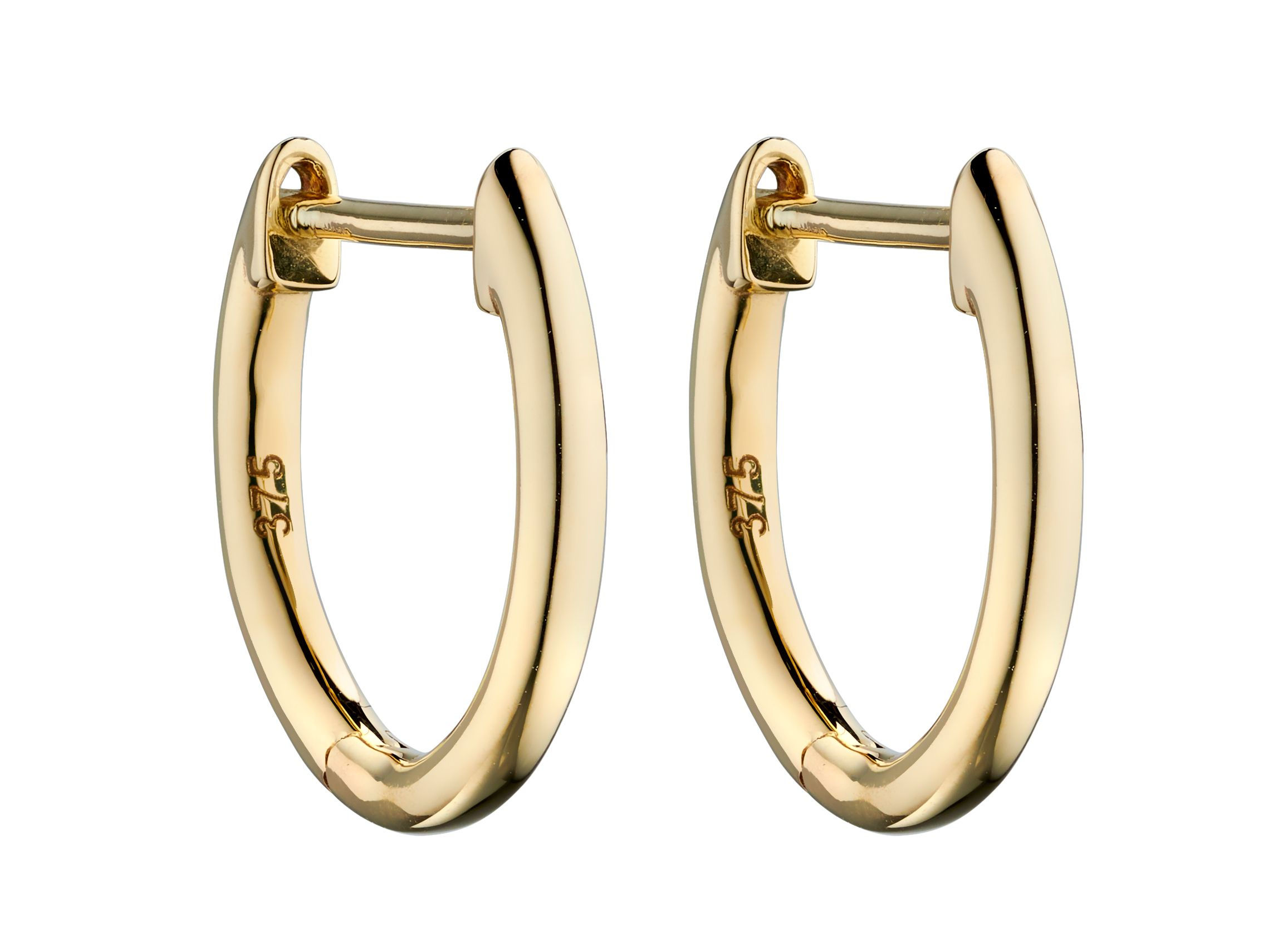 9ct Yellow Gold Huggie Earrings 13mm
