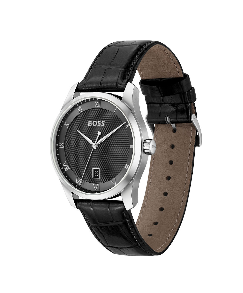 Thumbnail: BOSS PRINCIPLESS Black Black Leather