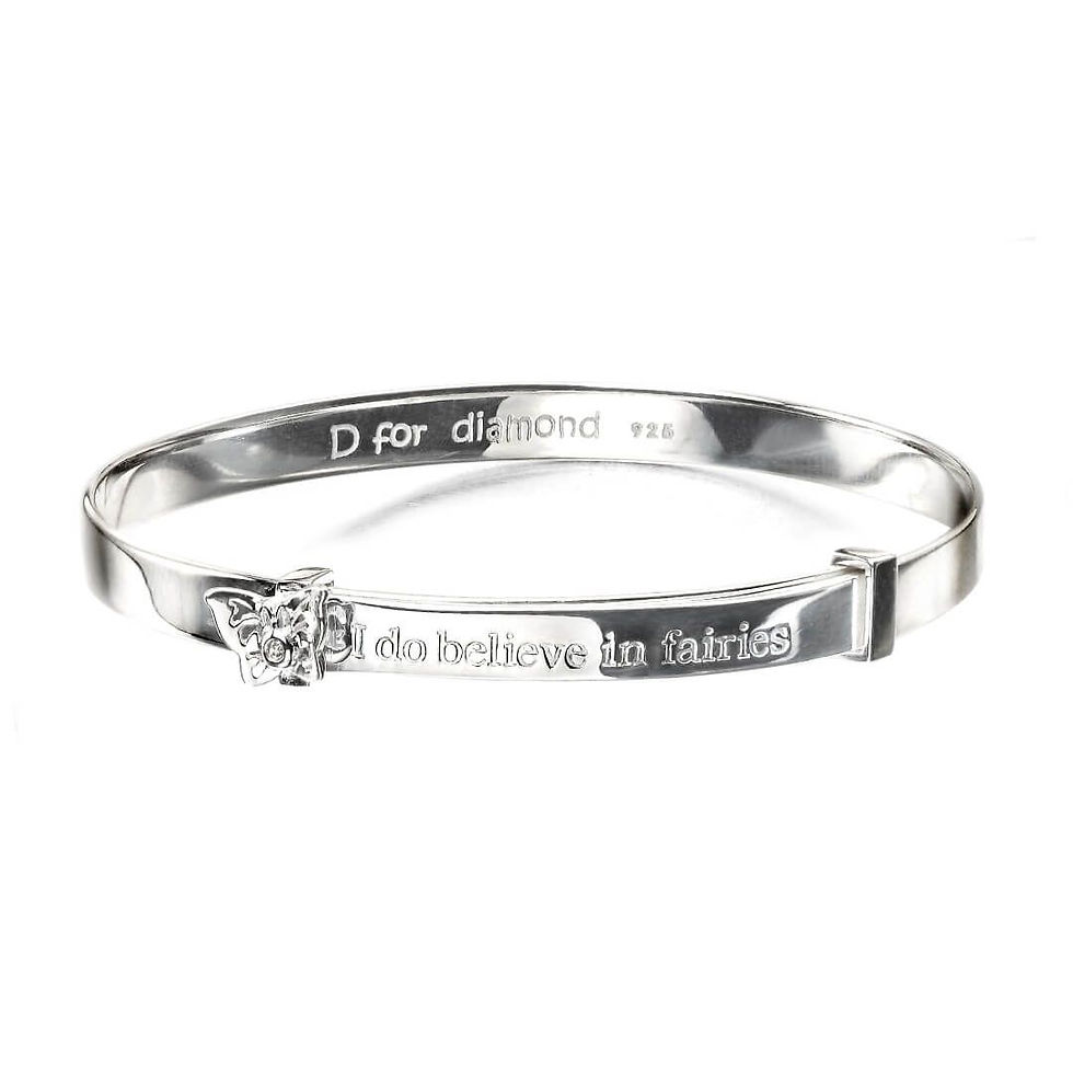 Thumbnail: I Do Believe in Fairies' Expanding Bangle with Diamond