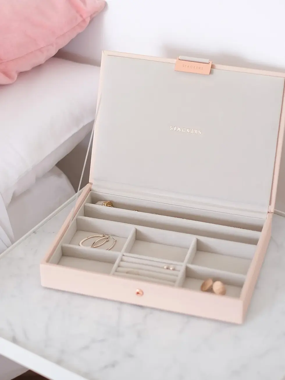Thumbnail: Stackers Blush & Rose Gold Classic Jewellery Box Lid