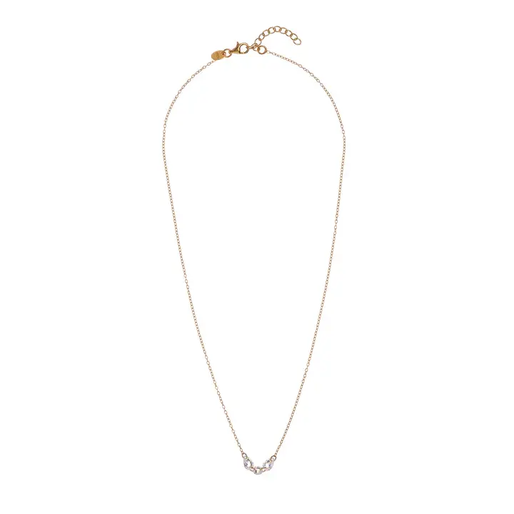 Thumbnail: Alisia 'Camille' Silver Gold Plated Cubic Zirconia Necklace