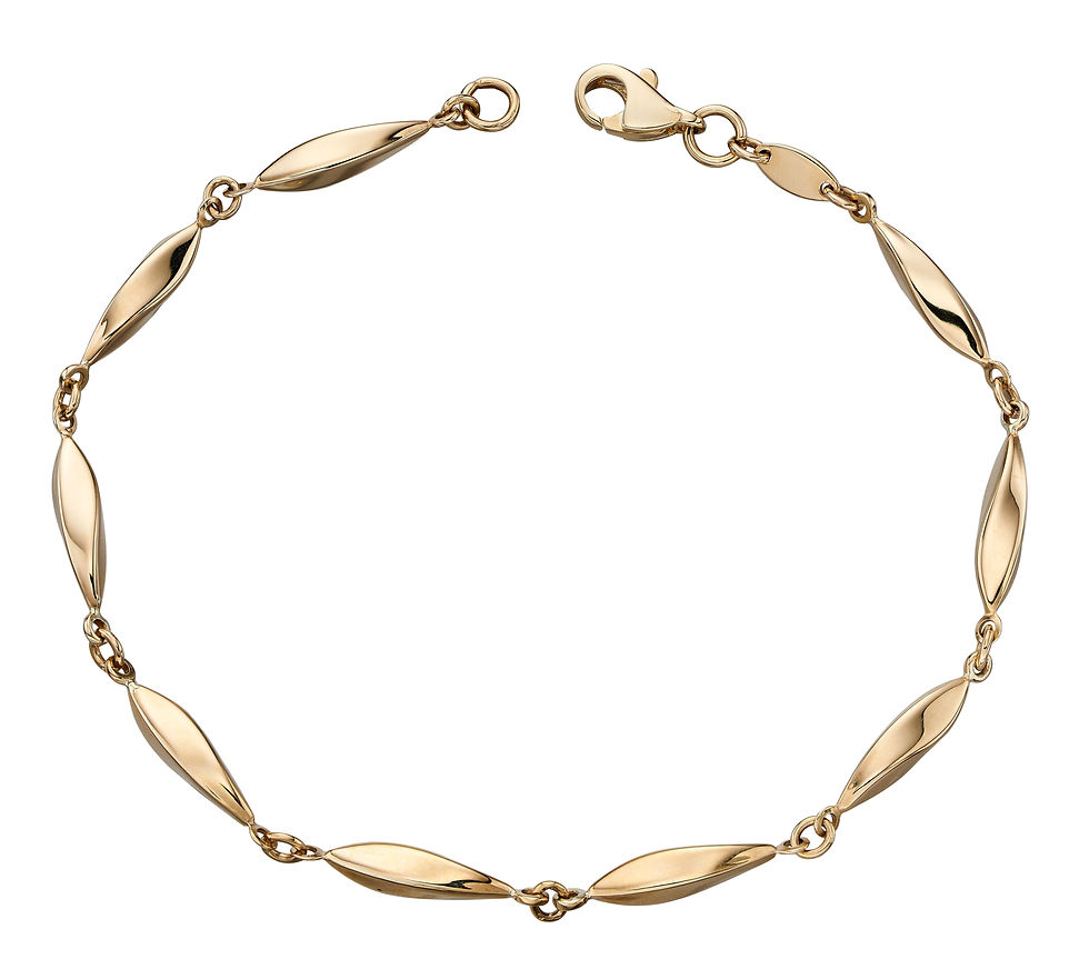 9ct yellow gold Marquise Bracelet GB456
