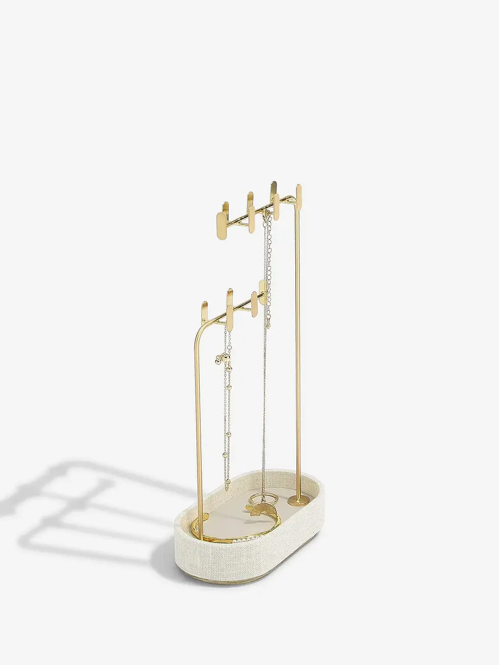 Thumbnail: Oatmeal & Linen Multi-Hook Jewellery Stand