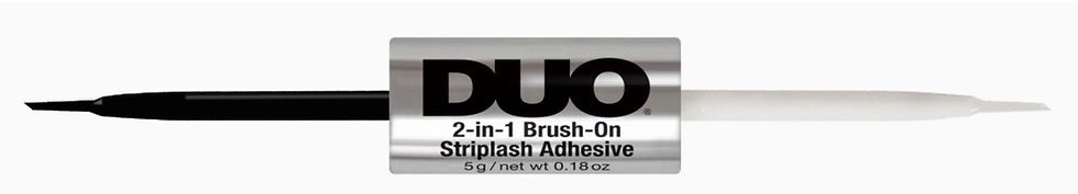 Thumbnail: DUO 2-in-1 Brush-On Striplash Adhesive, Dark and Clear 5g