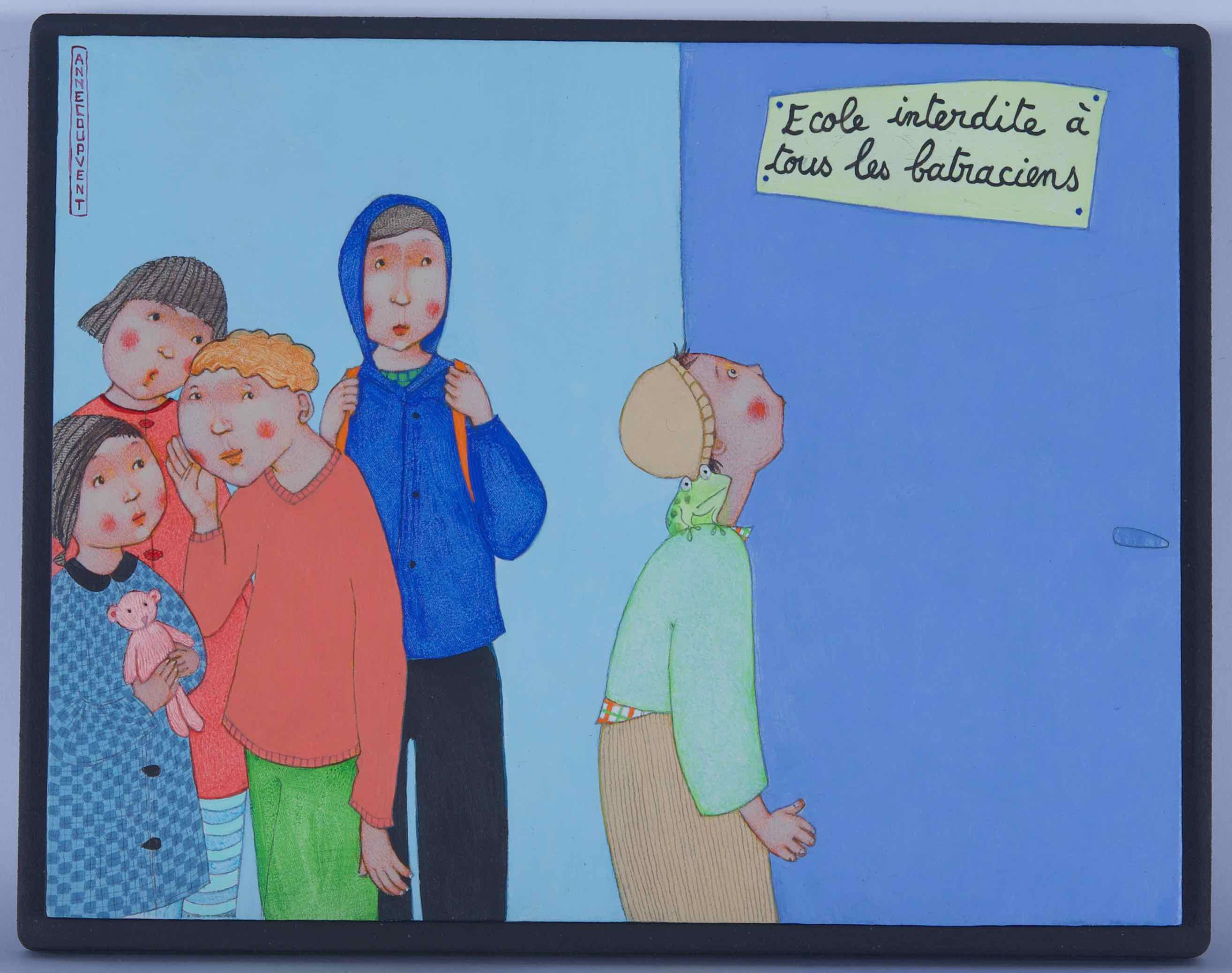 " Crapaud indésirable "- 19x15cm