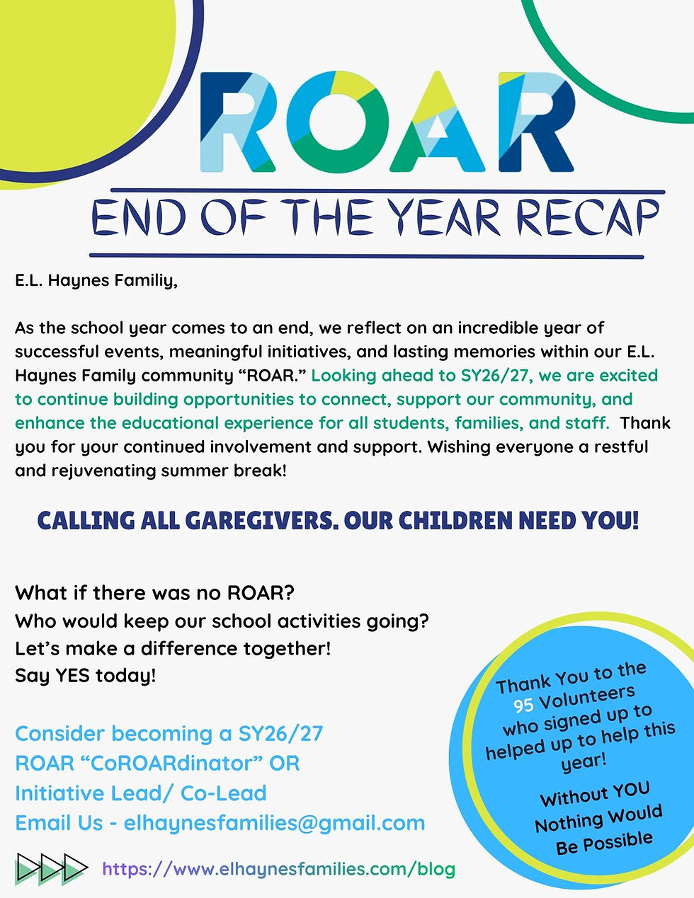 Thank You, ROAR Community!