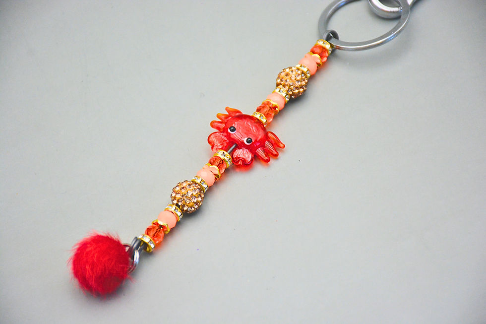 Porte clés crabe - Porte clés fait main - O Bout de la Plume