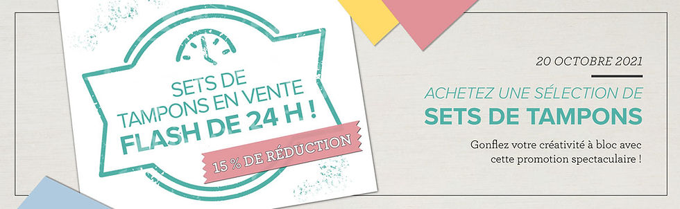 Stampin'Up! Promotion 15% sur les tampons le 20 octobre 2021 durant 24H