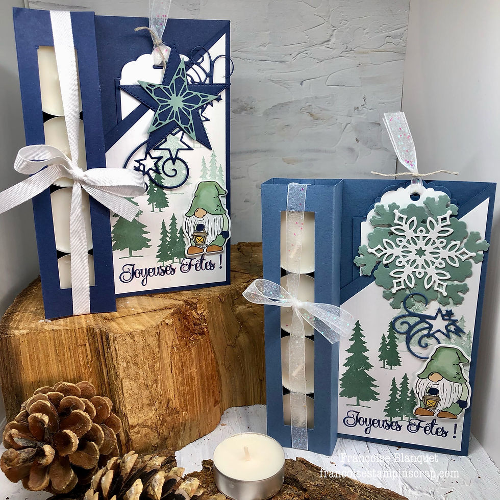 CARTE CADEAU BOUGIES POUR FÊTER L'AVENT DE NOËL AVEC STAMPIN'UP!