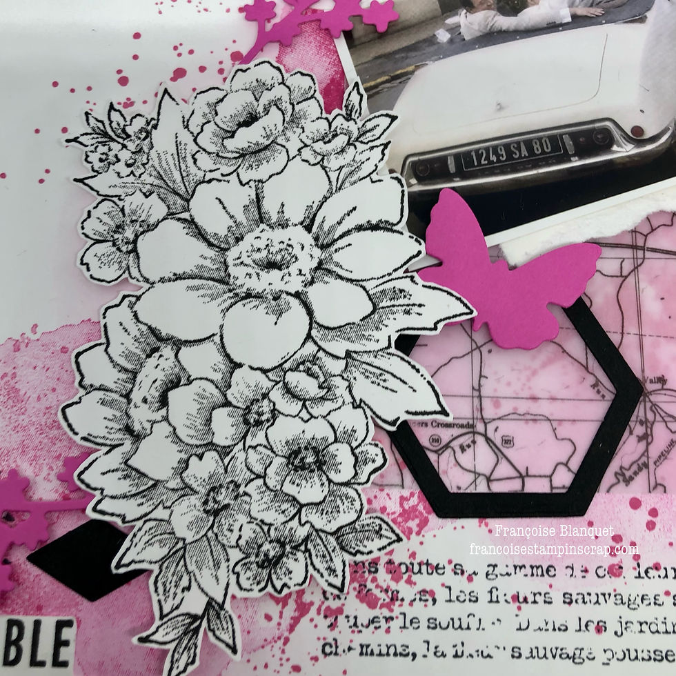 Page de scrap "le grand amour s'offre une page" Blog hop FBTeam février Saint Valentin avec Stampin'Up 