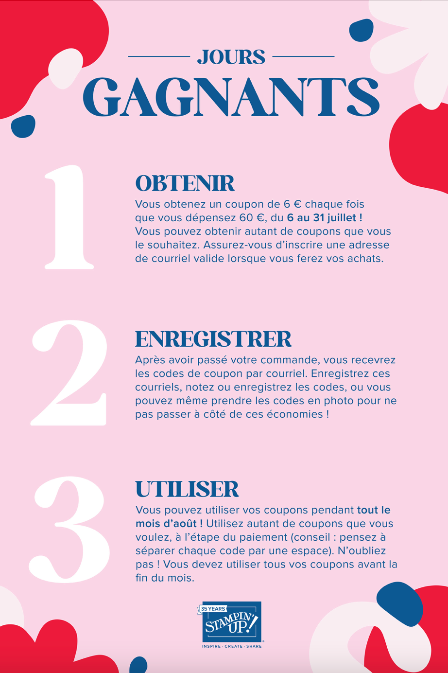 A DÉCOUVRIR LES PROMO ET NOUVEAUTÉS ESTIVALES STAMPIN'UP!  POUR VOUS ACCOMPAGNER DURANT L'ÉTÉ 