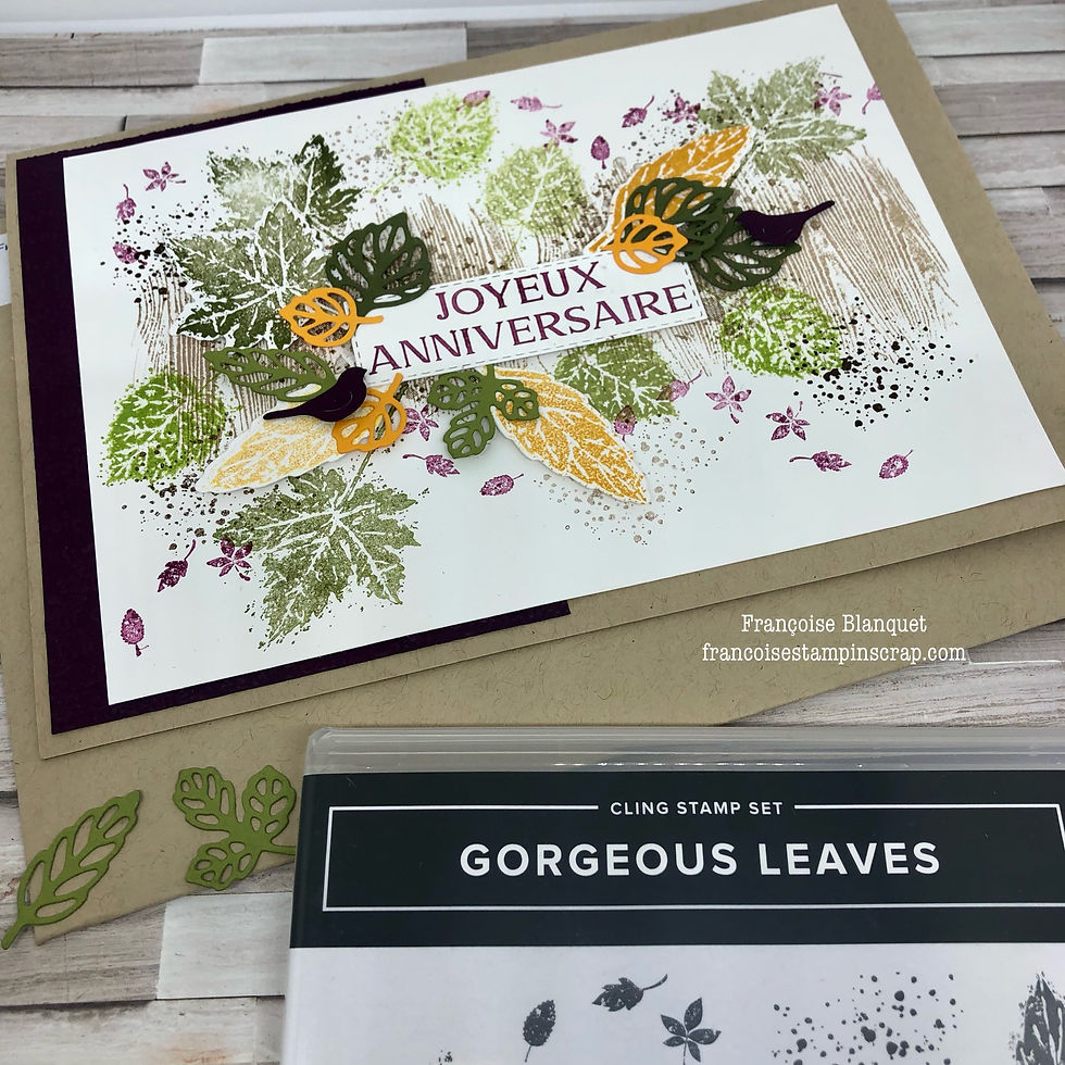 Exemple de carte anniversaire automnale avec des produits Stampin'Up!