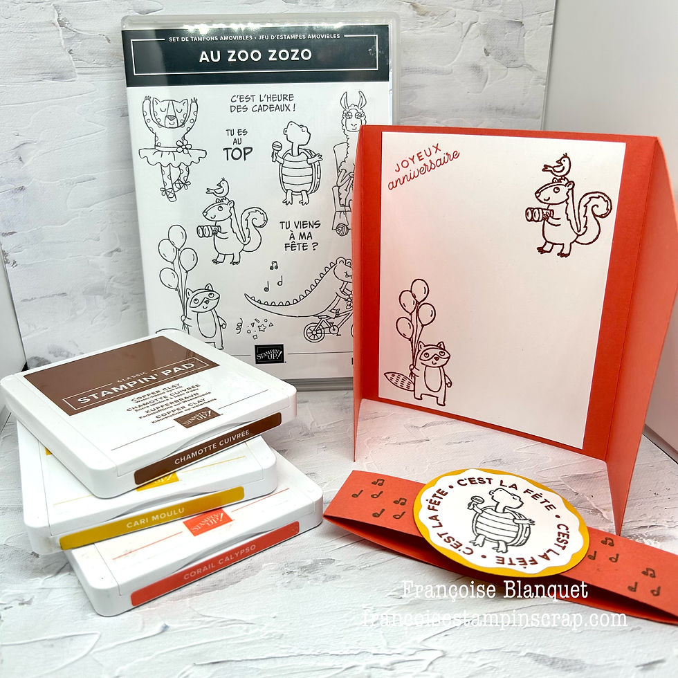 en cadeau un kit pour réaliser une carte Stampin'Up!