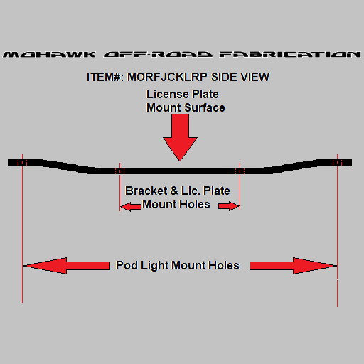 Thumbnail: 2019 -2020 Jeep Cherokee KL Rear License Plate Pod Light Mounting Bracket