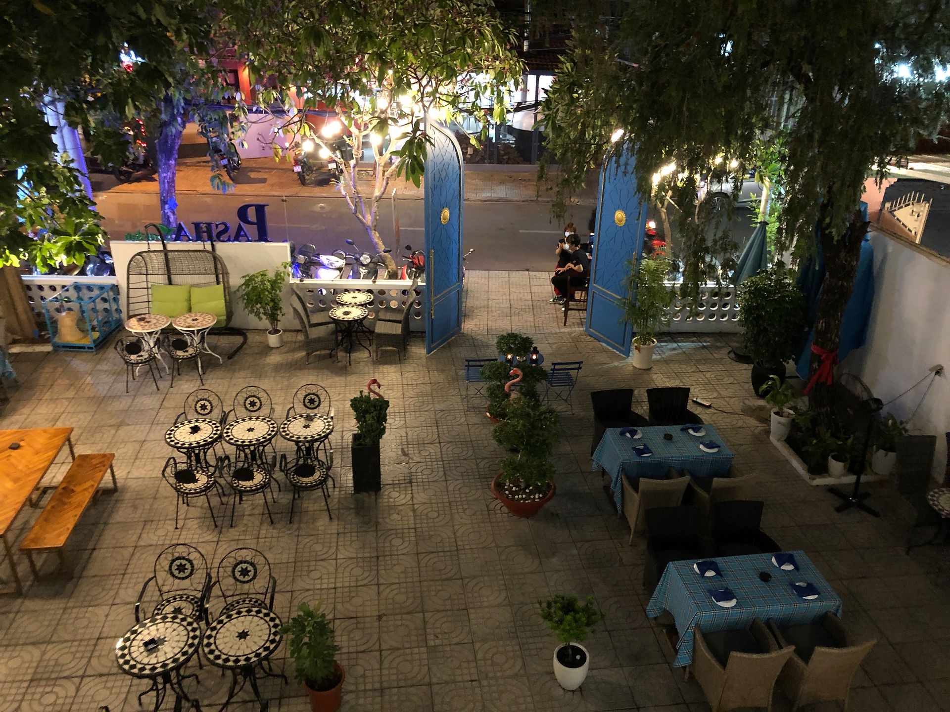 View from the balcony at Pasha
