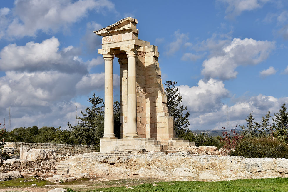 Partially reconstructed temple at the Sanctuary of Apollo Hylates