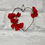 Thumbnail: mini heart wreath with preserved red hydrangea