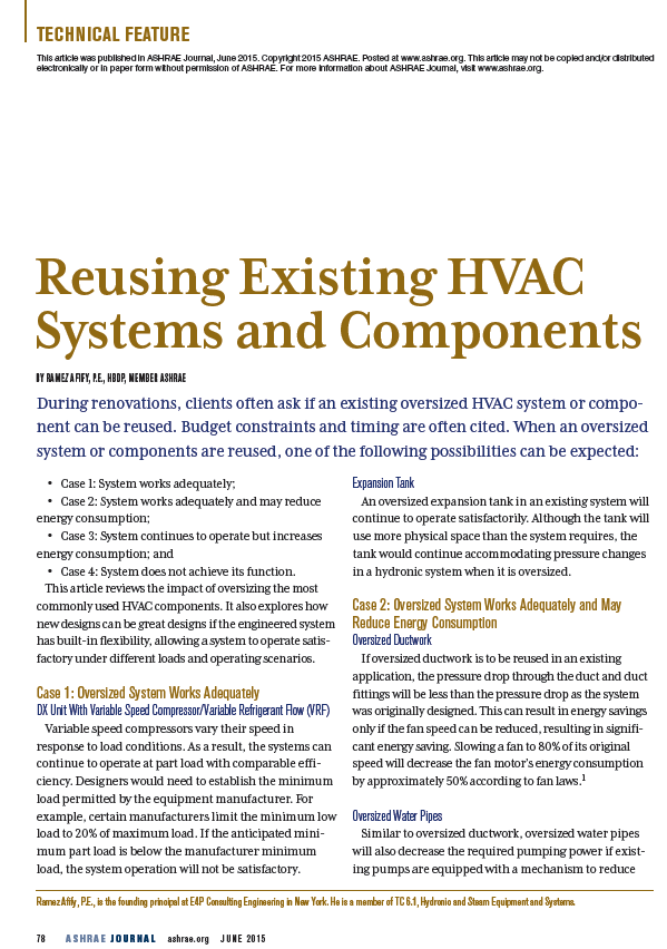 Reusing Existing HVAC Systems and Components