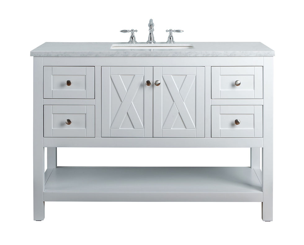 Anabelle 48" White Single Sink Vanity