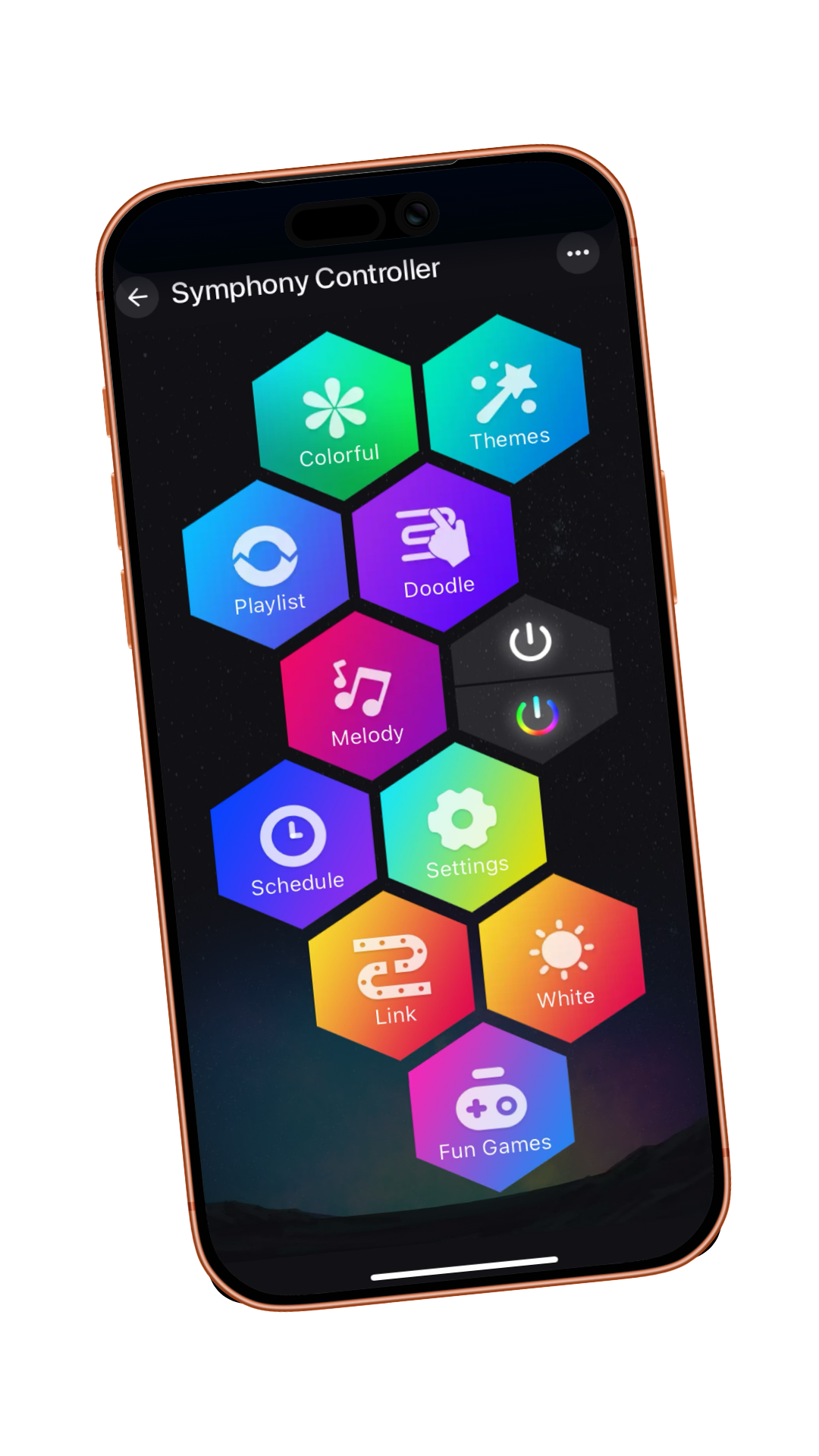 App used for Aurora Edge Lighting