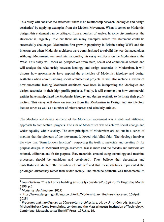 Modernism in Design and Architecture ess