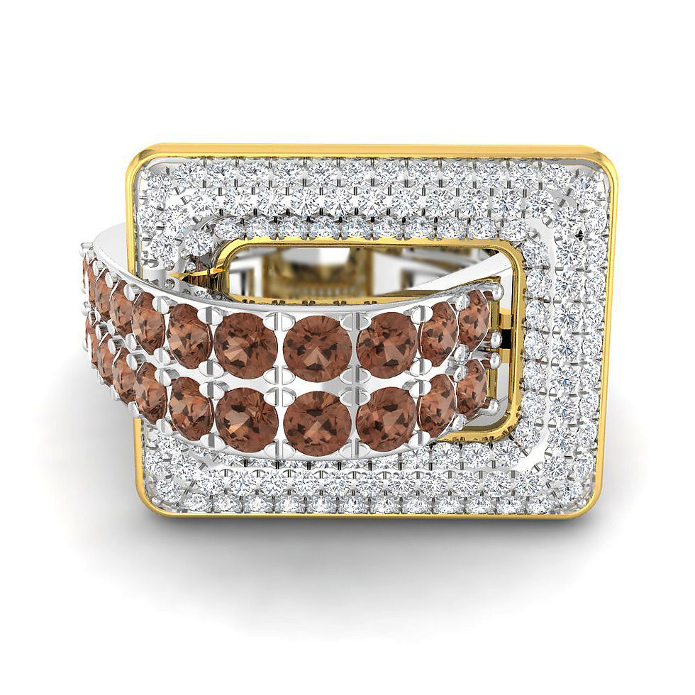 Миниатюра: 2 Cttw Fancy Belt Ring Mocha Mousse Collection Diamonds
