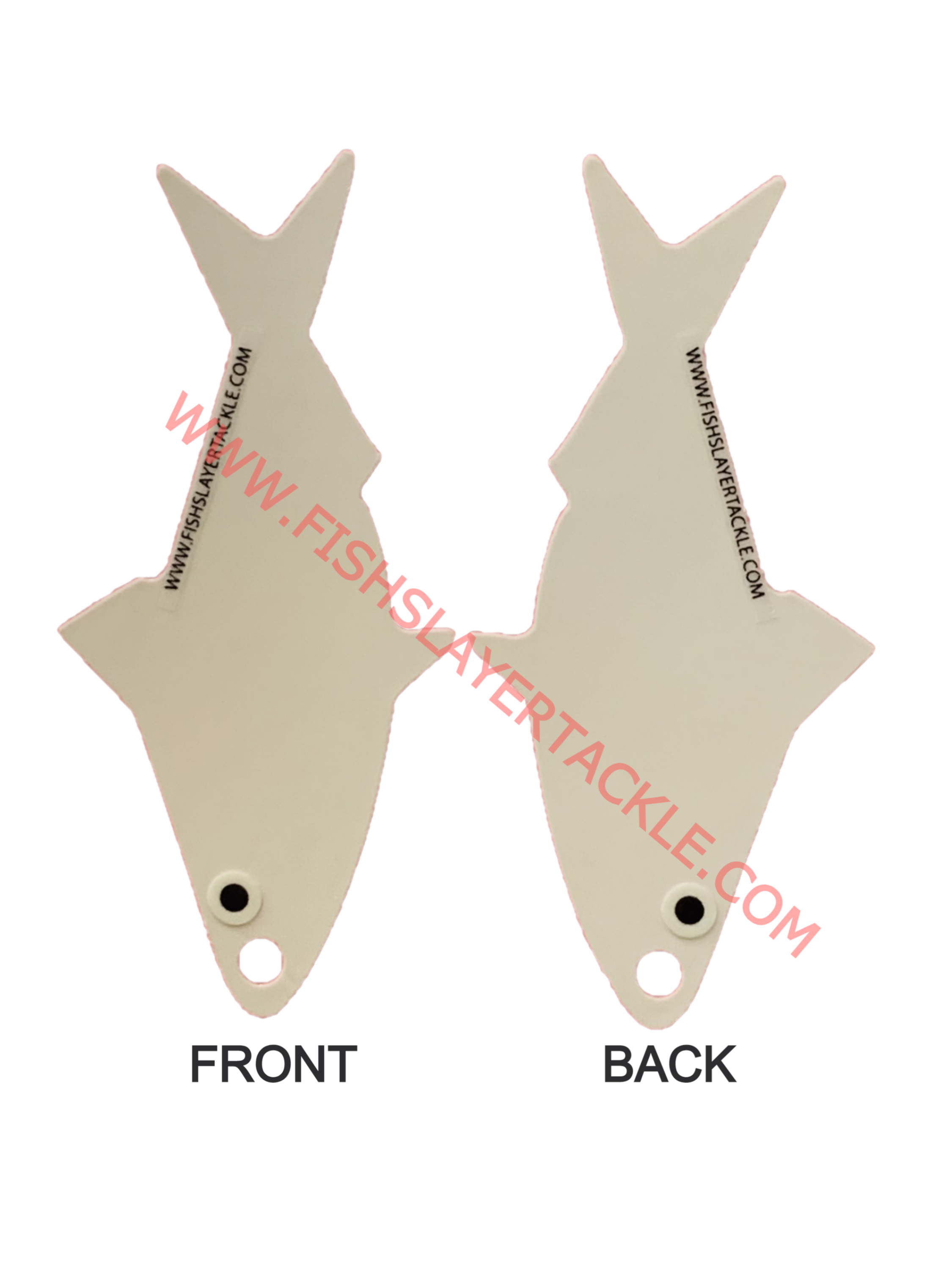 Fishslayer Tackle Allewife Teaser named NIGHT SLAYER, top and bottom view