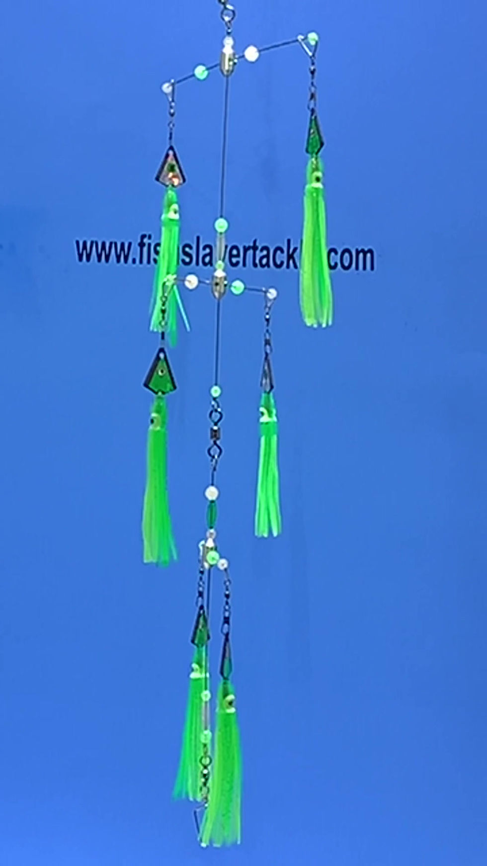 Thumbnail: 6-Arm Fishslayer Rig White and Pink Glow Beads and C-WEED SLAYER Teasers