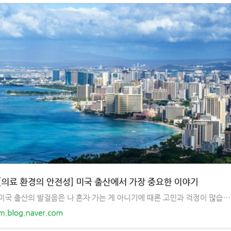 미국원정출산 금지? 위험한 것은 따로 있습니다.