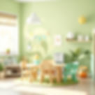 create a green blurry childcare room background.jpg