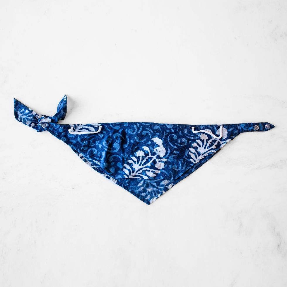 Thumbnail: Indigo Batik Kerchief Mask