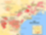 Map of Languedoc wine region