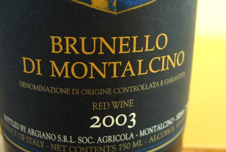 Image of an Italian wine label