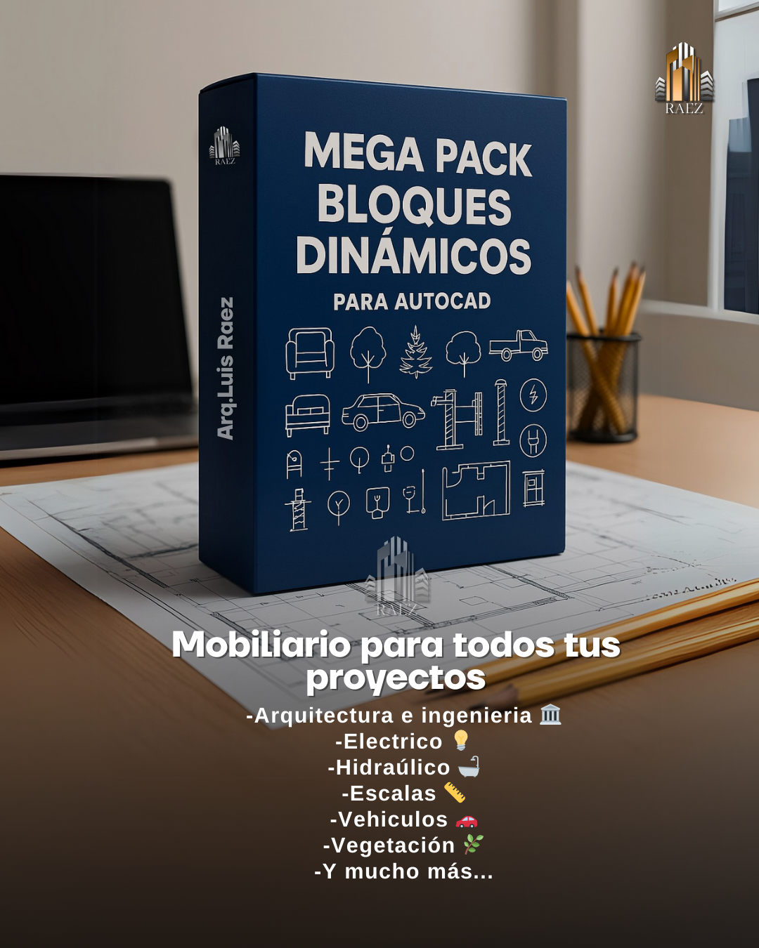 Mega Pack de Bloques Dinámicos AutoCAD para arquitectura e ingeniería