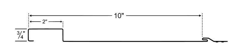 Board & Batten Metal panel Profile measurements