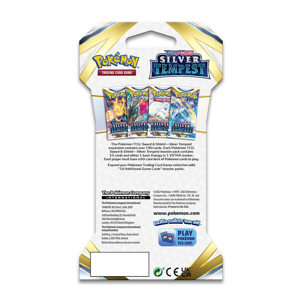 Thumbnail: Pokémon TCG: Sword & Shield-Silver Tempest Sleeved Booster Pack